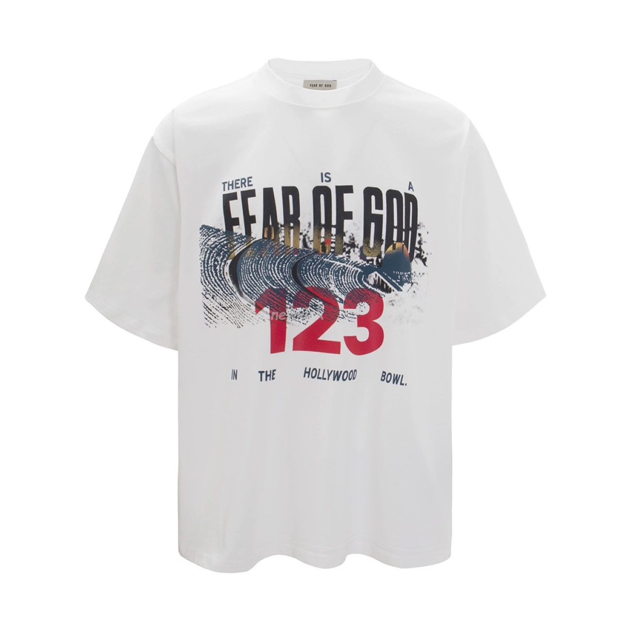 Fear Of God X Rrr 123 Co Branded Letter Printed Short Sleeve T Shirt White (1) - newkick.cc